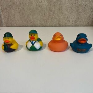 Rubber Duck Lot Hooters Soldier Olga & Golfer Bundle of 4 Jeep Ducks